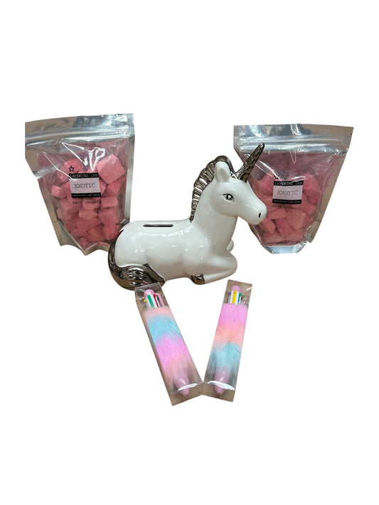 Kids Unicorn Money Box Gift Set