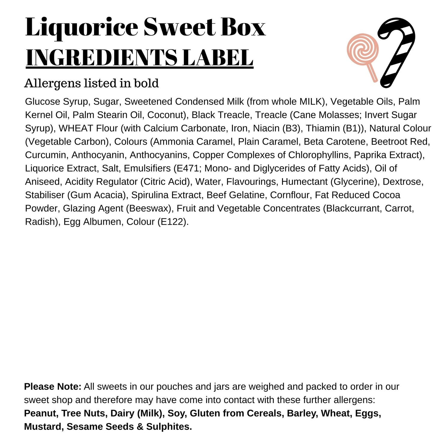 Liquorice Sweet Box
