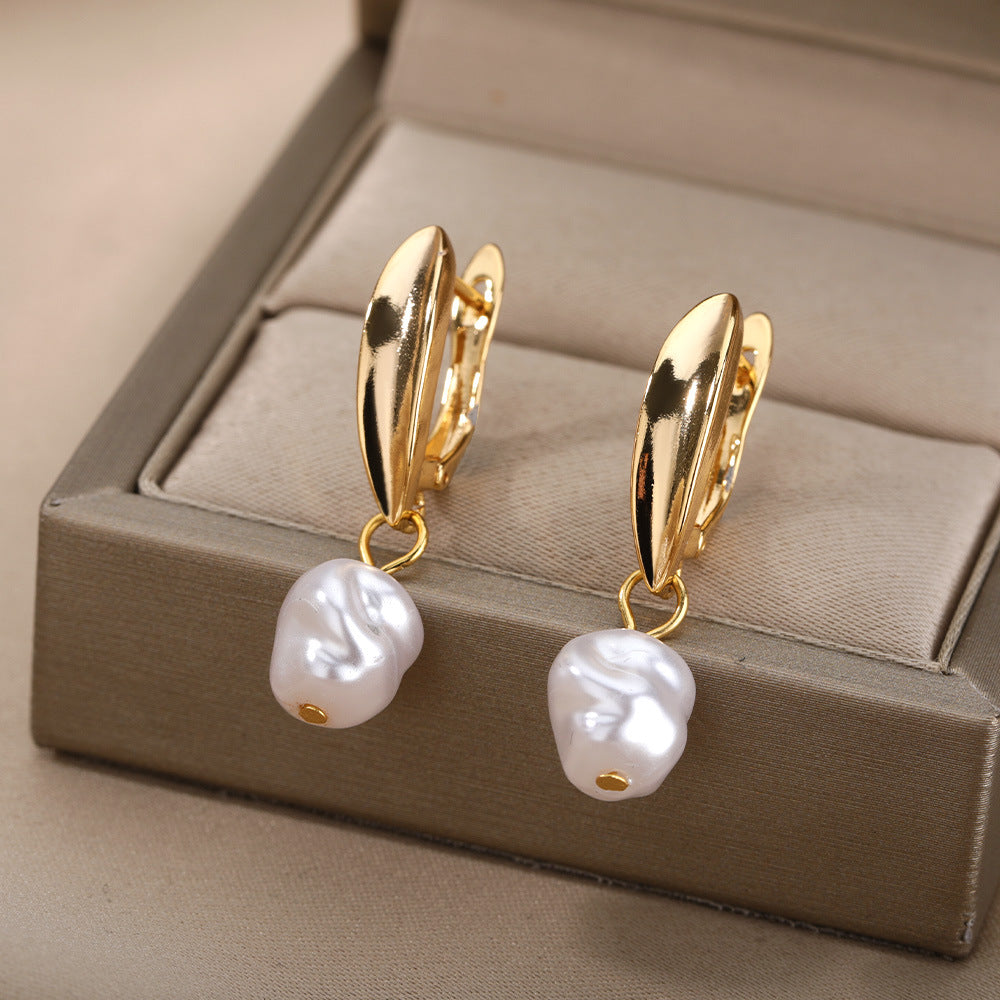Elegant Pearl Drop Earrings for Women