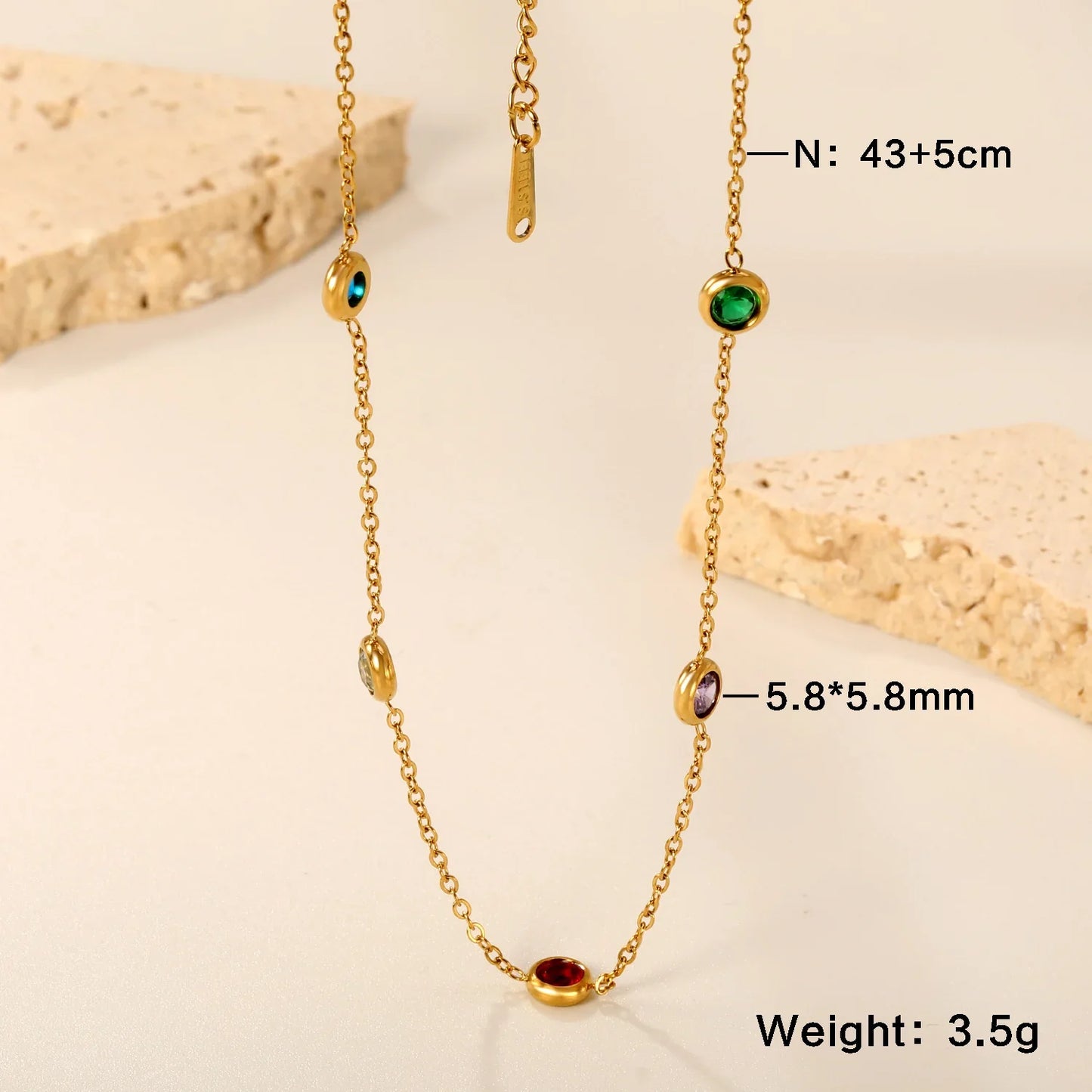 colorful cubic zirconia choker necklace