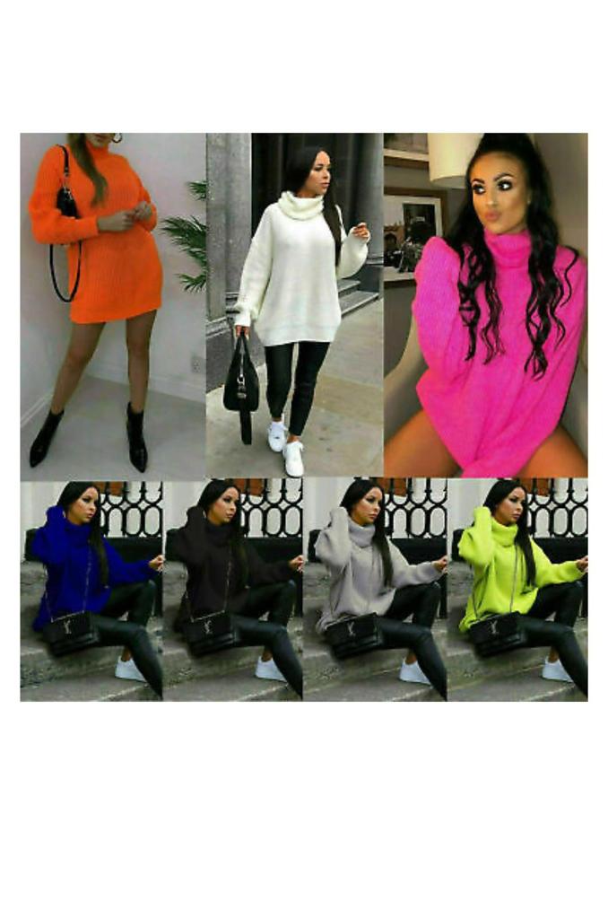 Ladies Polo Knitted Florecent Jumper