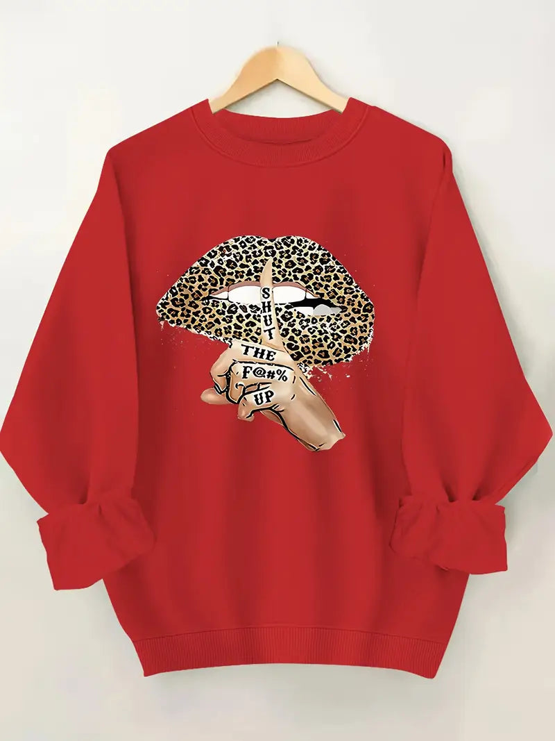 Plus Size Letter Printed sweater