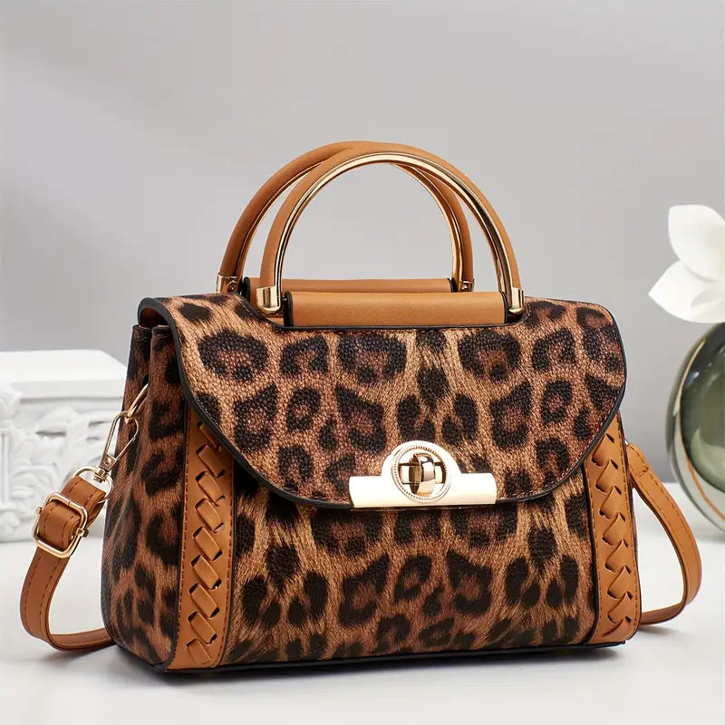Women's Large Capacity Leopard-like PU Handbag