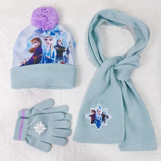 3pcs Disney Knit Hat Set