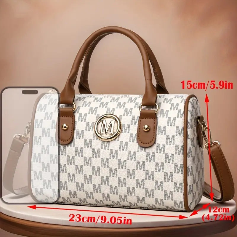 Perfect Lily Women's Elegant Crossbody Bag with Golden 'M' Logo