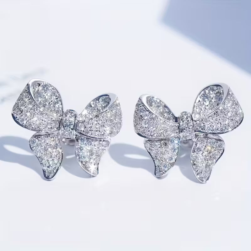 Elegant Cute Bowknot Stud Earrings,