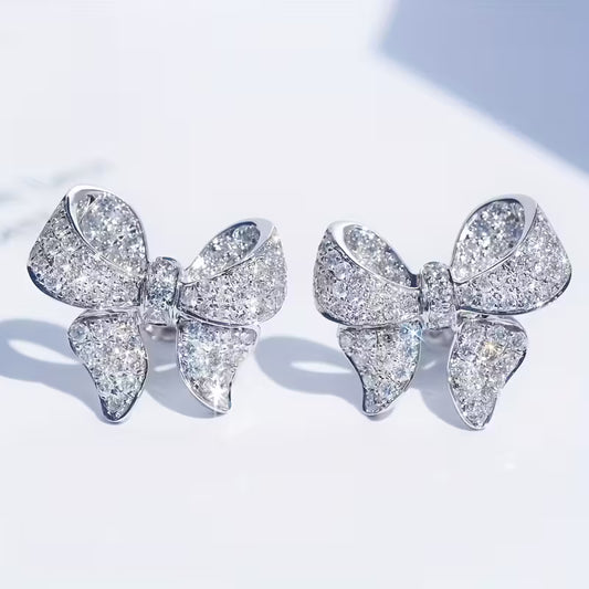 Elegant Cute Bowknot Stud Earrings,