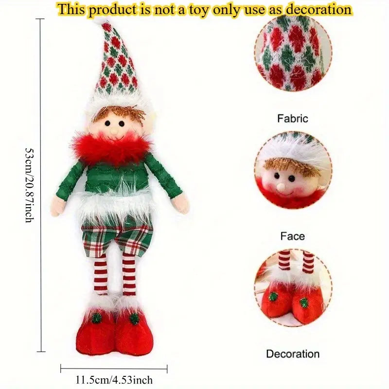 2pcs Adjustable Height Elf Decorations