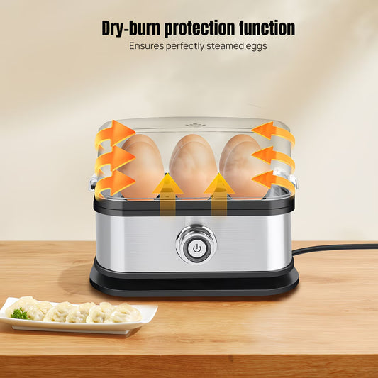 6-Egg Cooker Compact Electric Easy Egg Boiler
