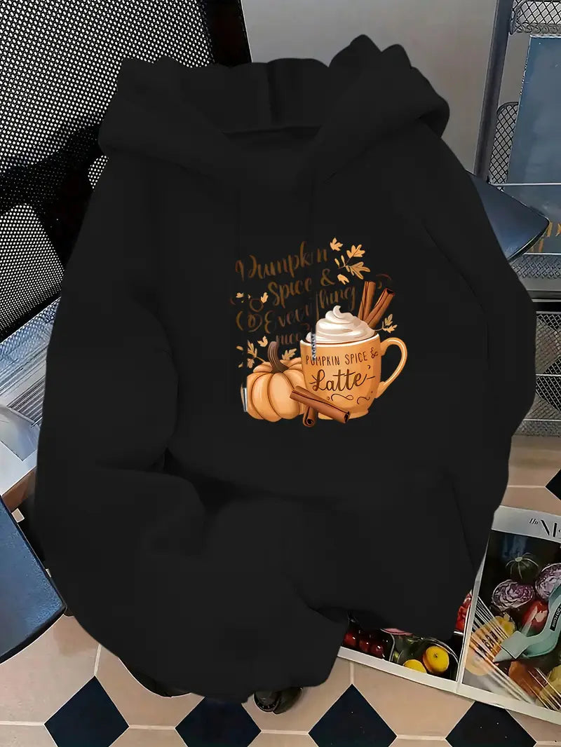 Cozy Grey Halloween Hooded Sweatshirt