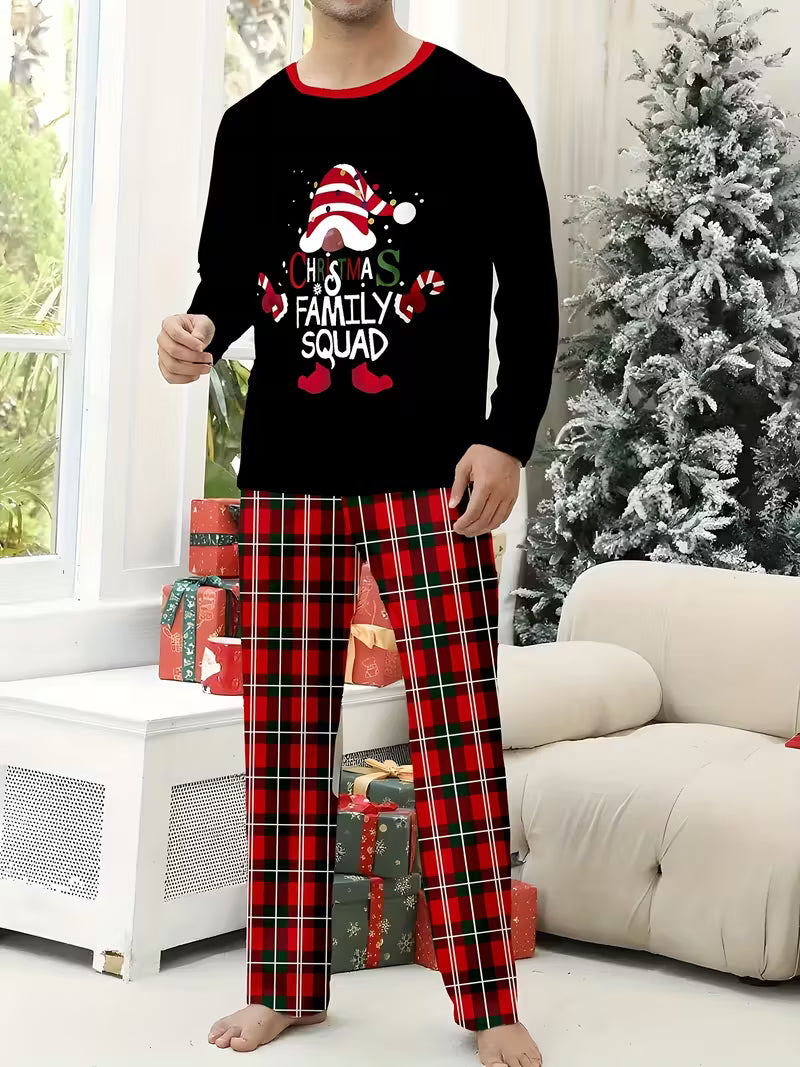 Winter Christmas Celebration Long Sleeve and Pants Two-Piece Set,
