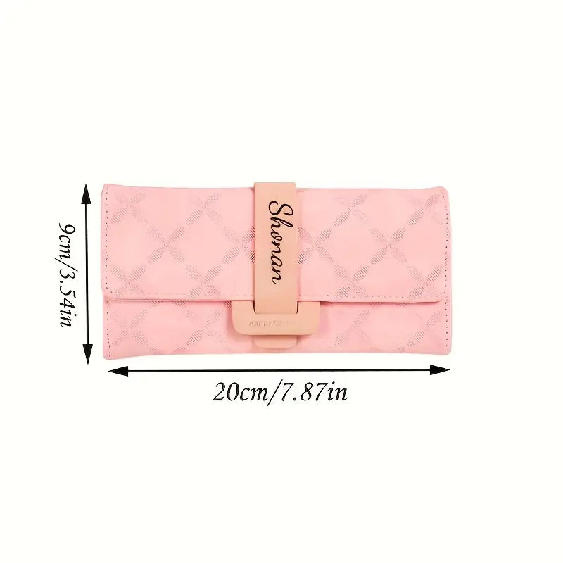 Custom Long Women'S Wallet - Embossed Floral Design,