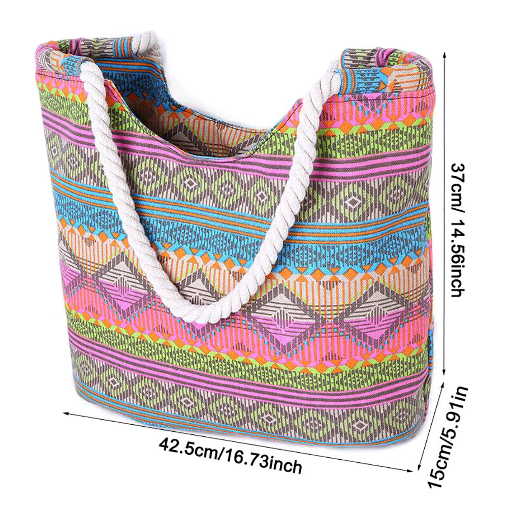 Canvas Summer Beach Tote | Women's Shoulder Bag