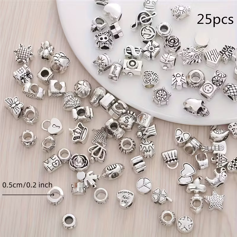 25pcs Vibrant Mixed Beads Assortment