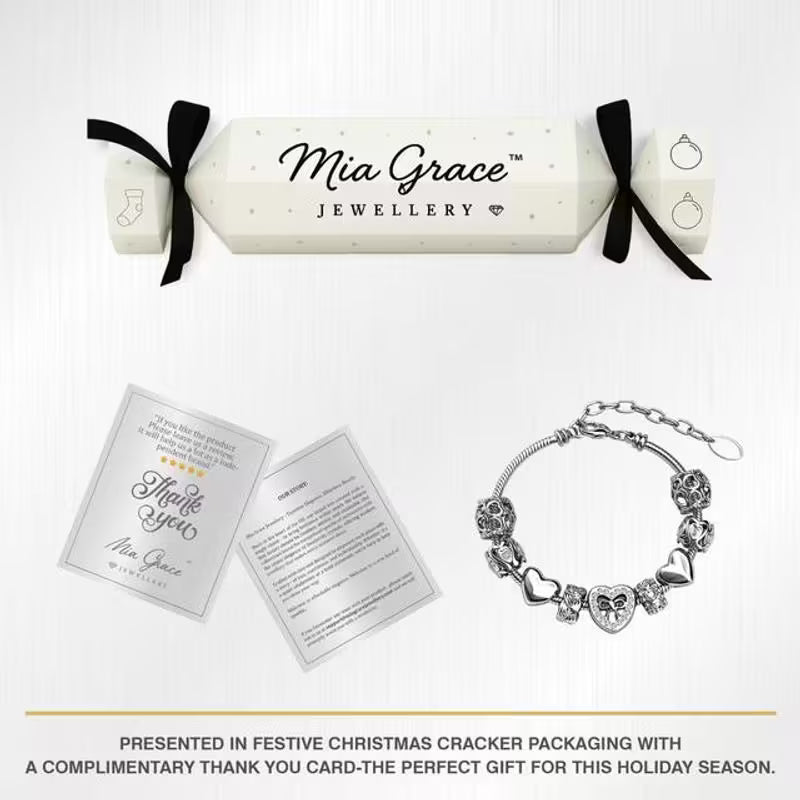 MGJ™ Women'S Heart Charm Bracelet with Austrian Crystals