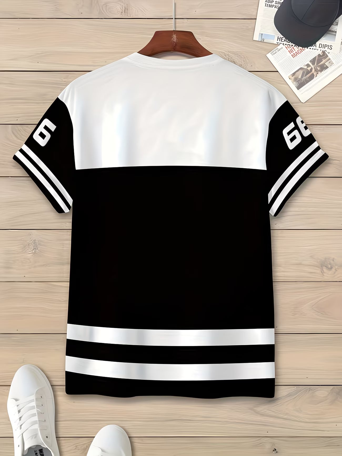 Men's Number 66 Print Short Sleeve T-Shirt
