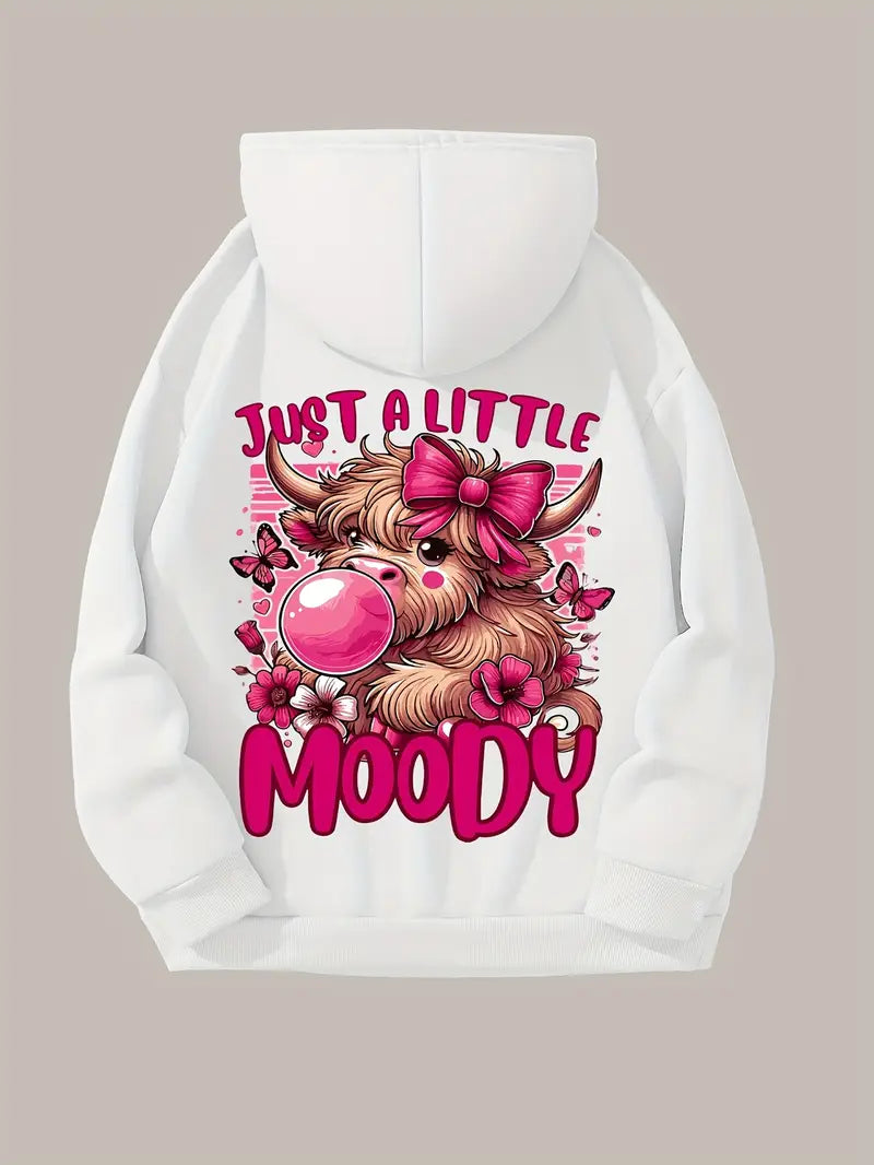 [Embossed Letter Casual Hoodie]