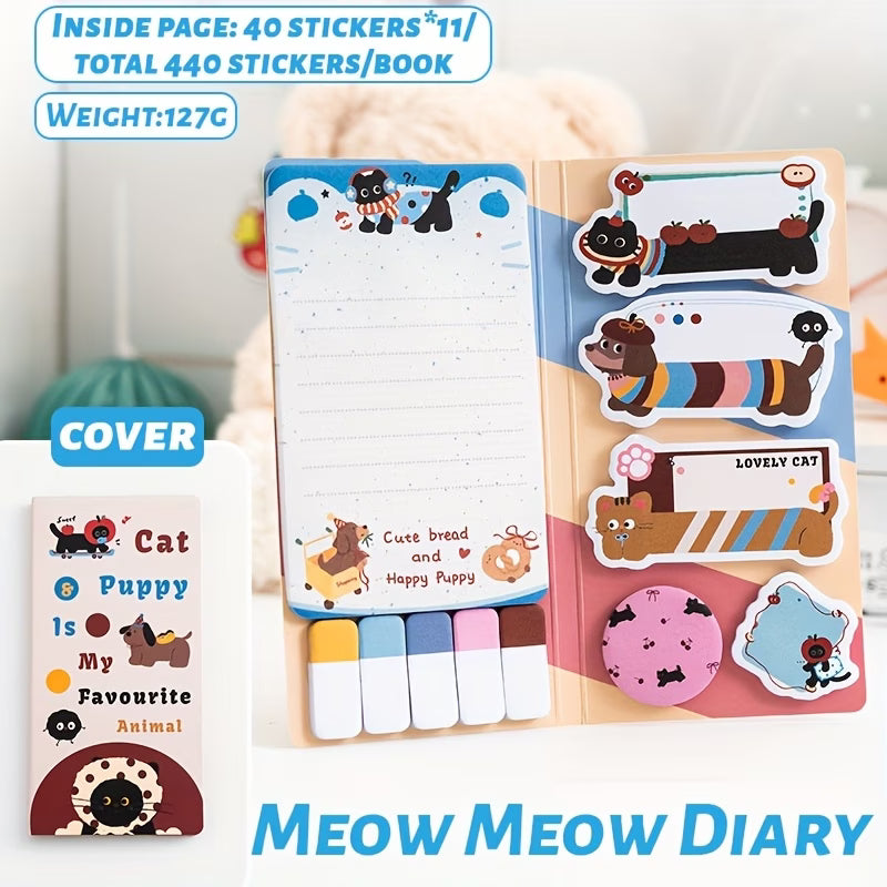 Collection of 440 Multi-Sized Sticky Notes