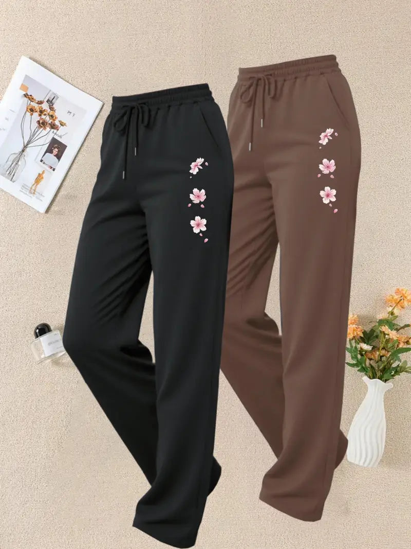 2pcs Women'S Straight-Leg Pants