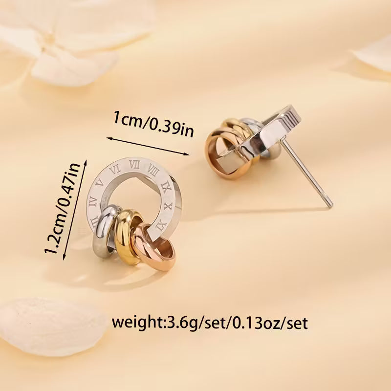 Roman Numerals Earrings for Women,