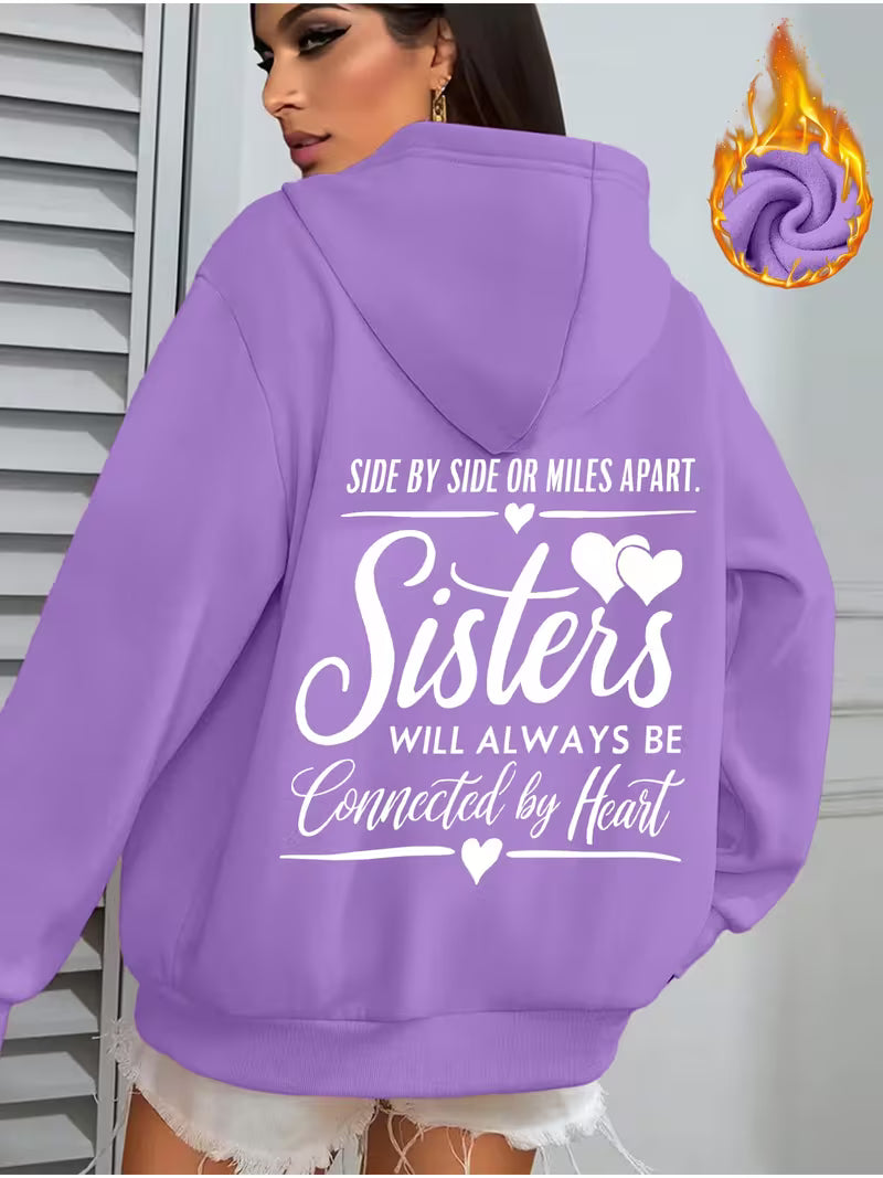 Women's Sisters Matching Hooded Sweatshirt