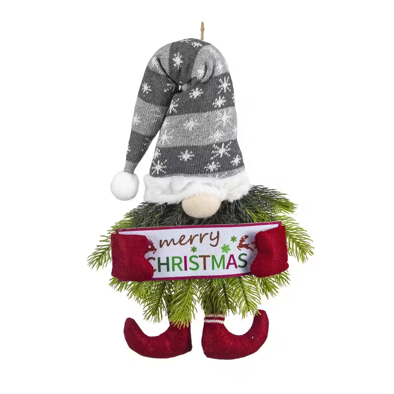 Traditional Christmas Gnome Wreath Hanging Decor,
