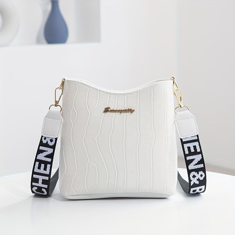 Minimalist Exquisite Crocodile Pattern Shoulder Bag