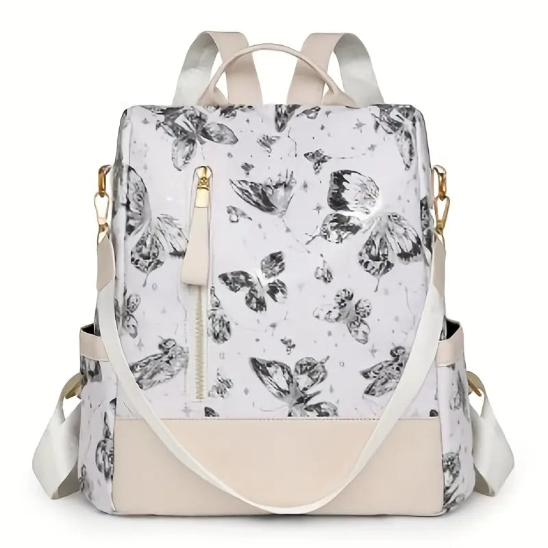 Women'S Pink Butterfly Print Backpack
