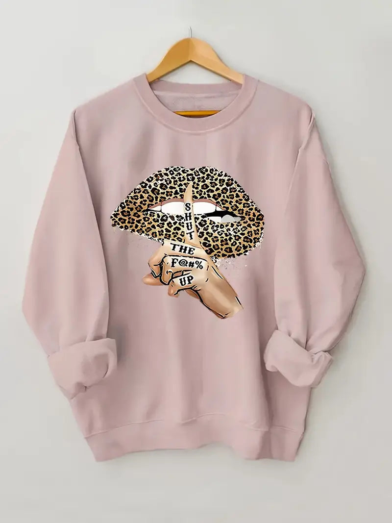 Plus Size Letter Printed sweater