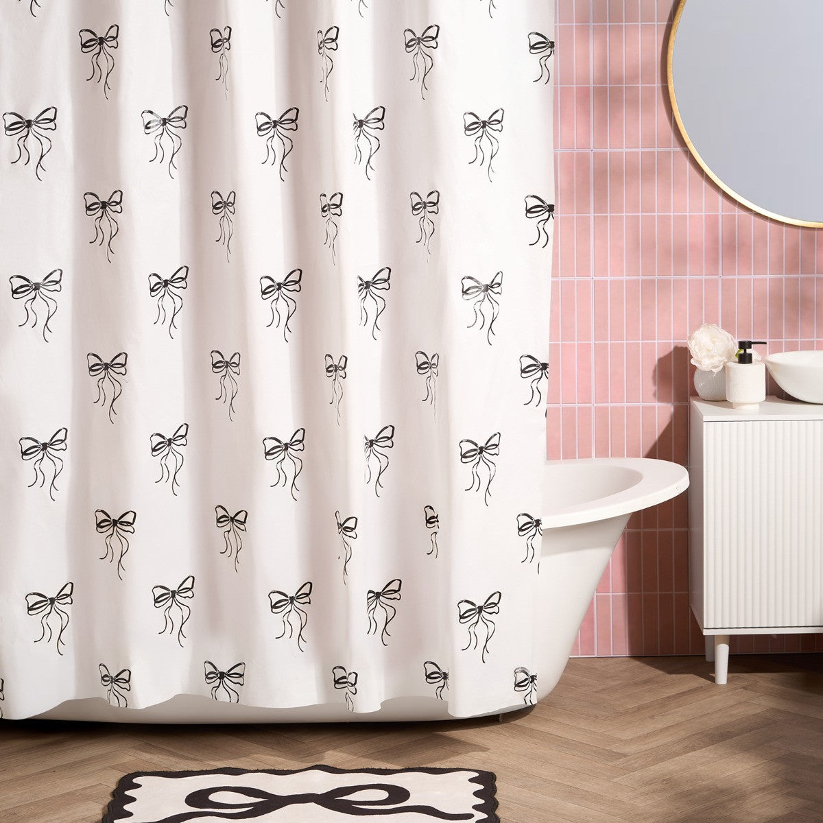 Bow Print Shower Curtain