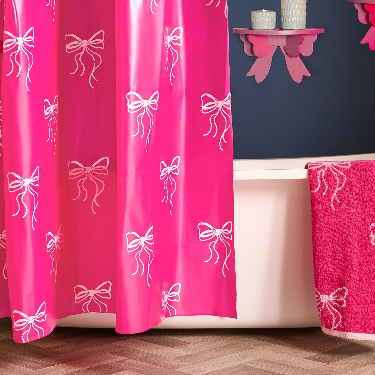 Bow Print Shower Curtain