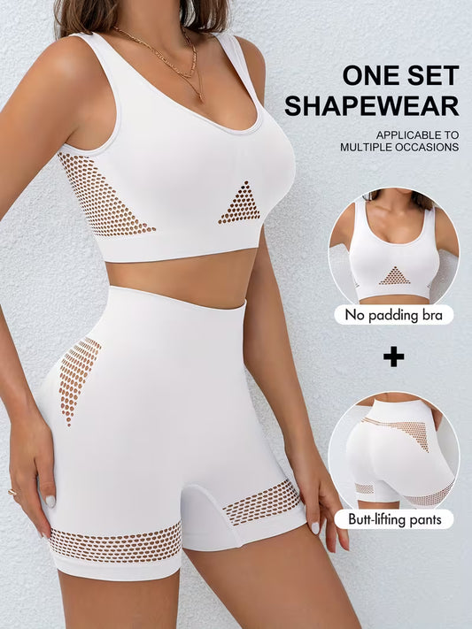 Women'S Sports Bra and Shorts Set