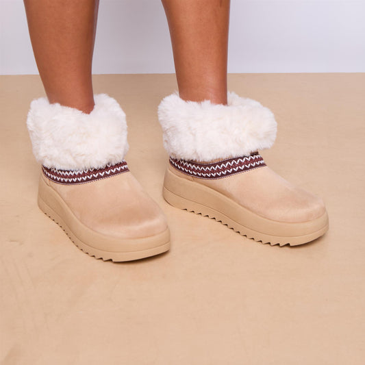 Ladies Ankle Winter Snugg Shoes Boots