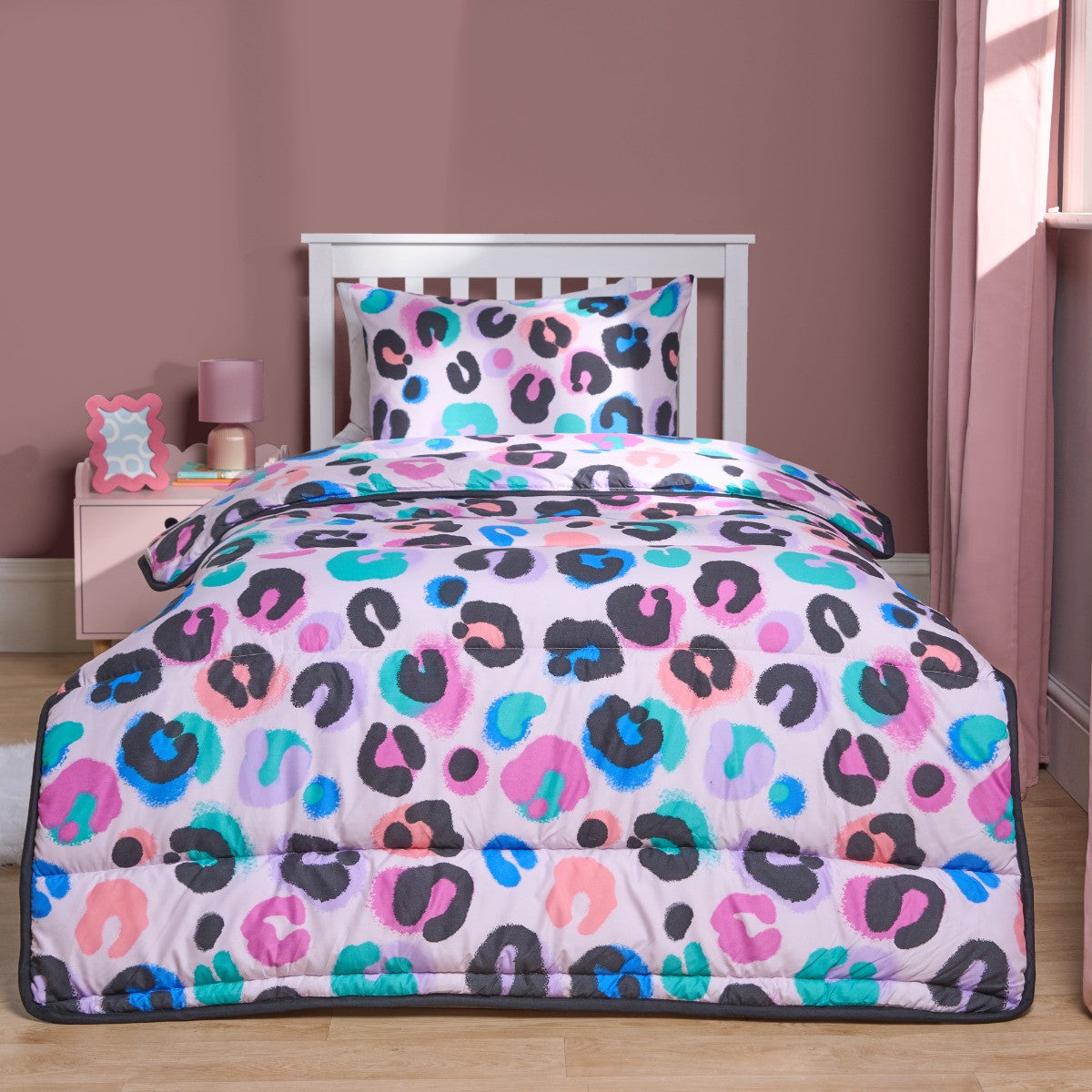 Leopard Coverless 10.5 Tog Duvet Set, Multi - Single