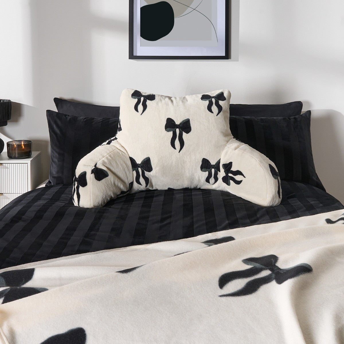 Bow Print Cuddle Cushion