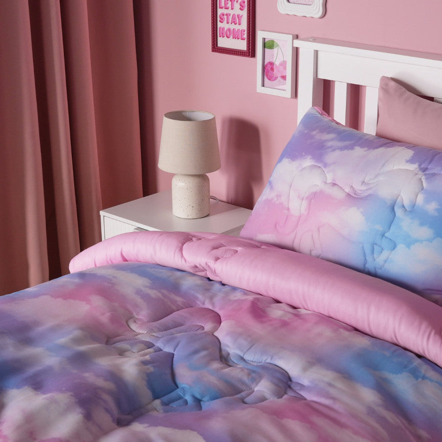 Unicorn Print Quilted Coverless 7.5 Tog Duvet Set - Multi