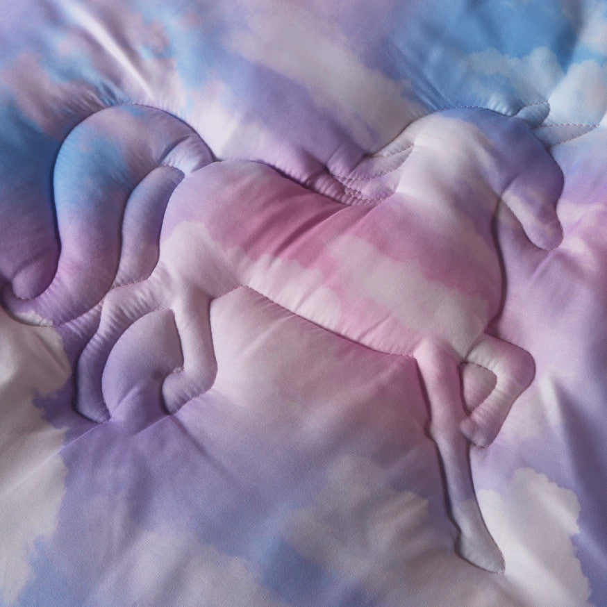 Unicorn Print Quilted Coverless 7.5 Tog Duvet Set - Multi