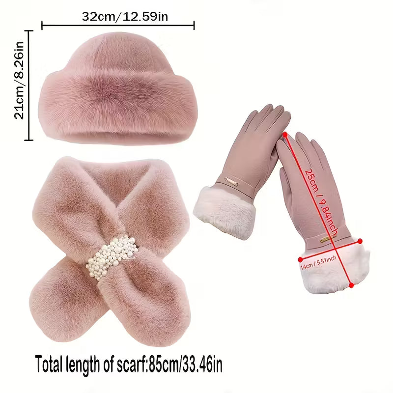 3pcs Winter Warm Accessories Set,