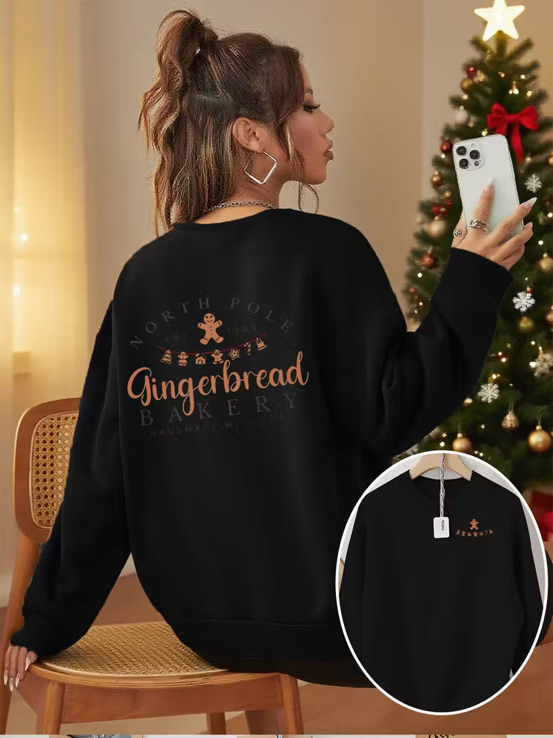 Women'S Christmas Gingerbread Bakery Sweatshirt