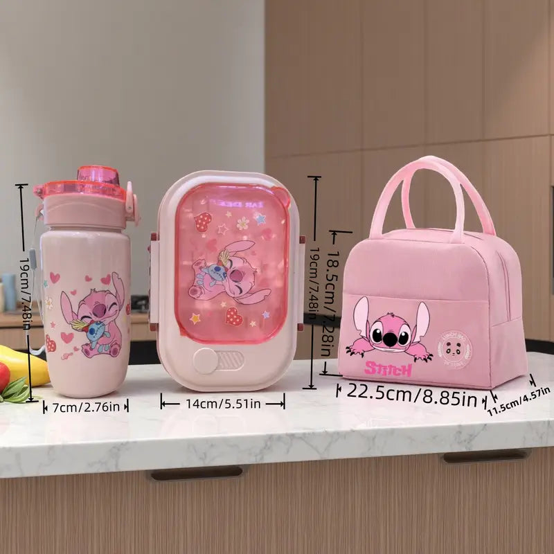 Disney 3pcs Stitch Lunch Box