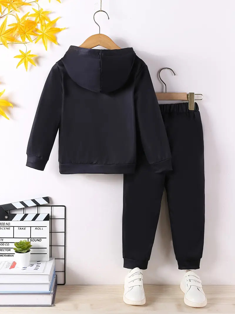 Boys' Halloween Party Skeleton Hoodie & Sweatpants Set