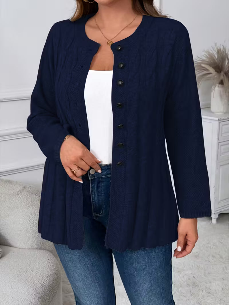 Women's Solid Color Casual Cardigan - Simple Style