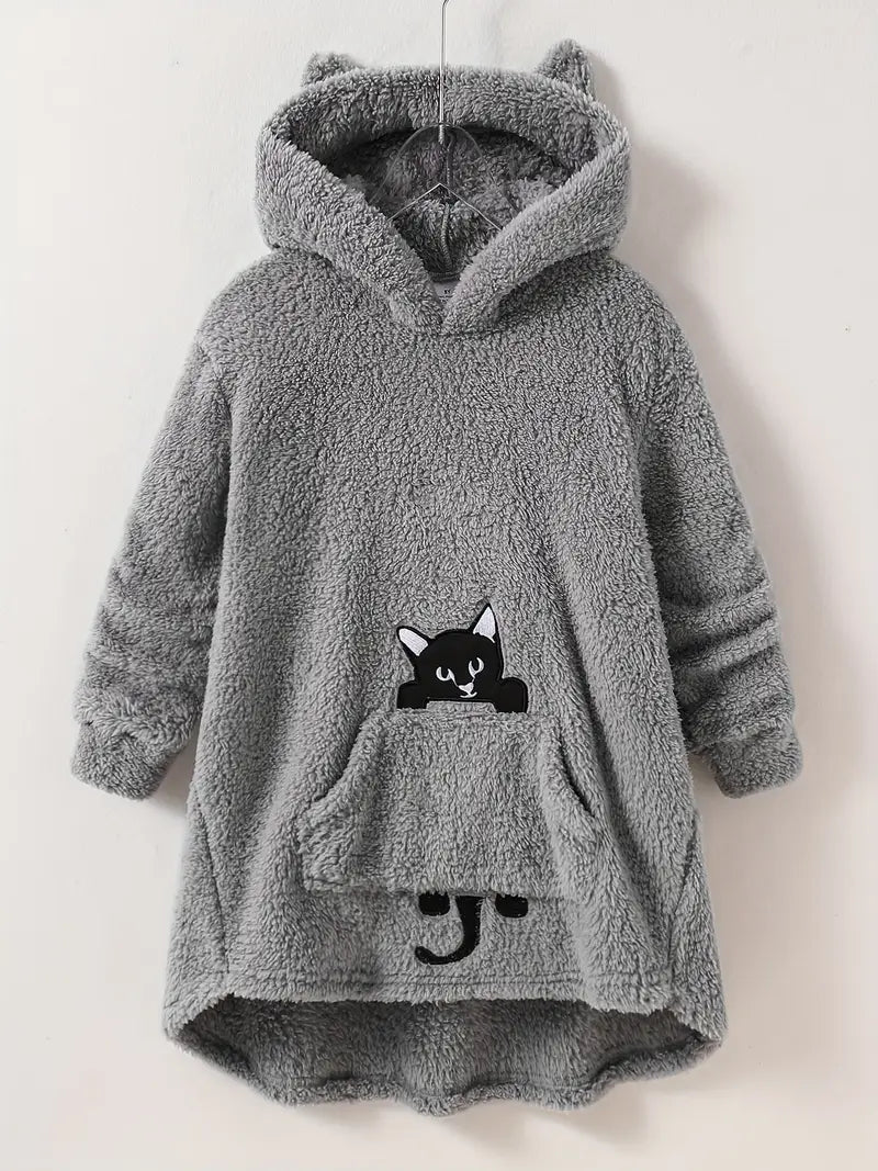 Hoodie Sherpa Fleece Hooded Sweatshirt