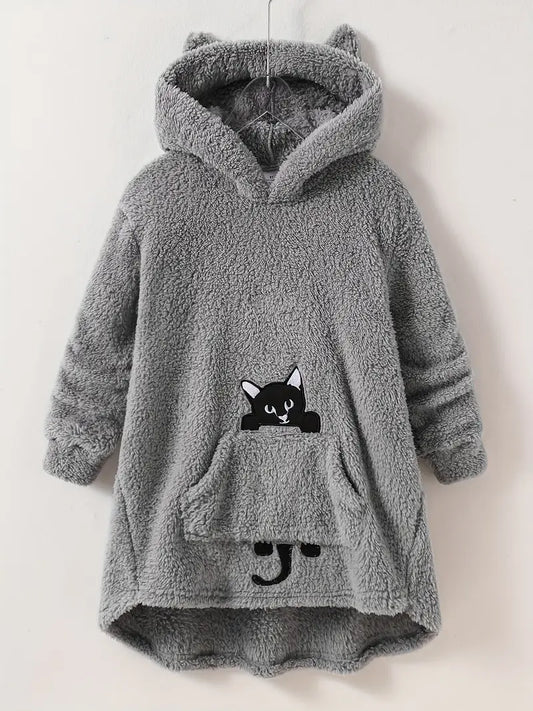 Hoodie Sherpa Fleece Hooded Sweatshirt