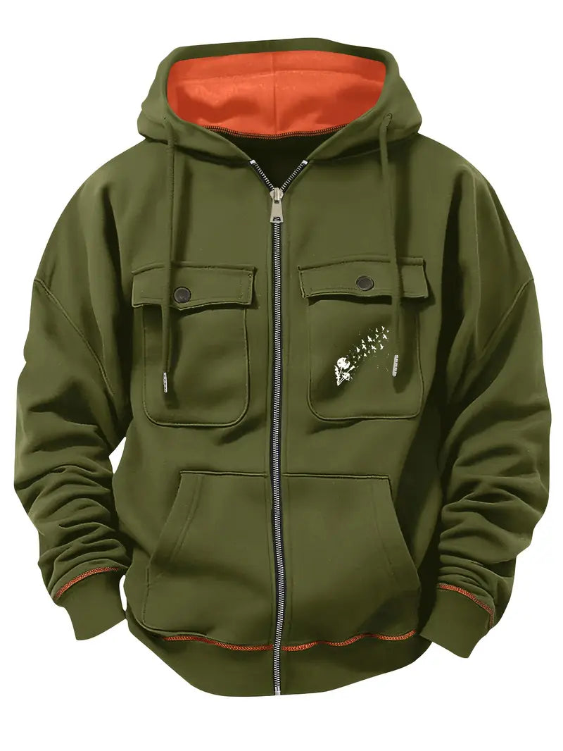 Men's Heavy-Duty Winter Hooded Jacket