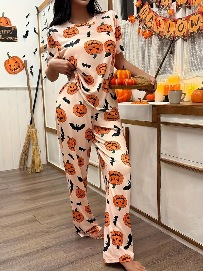 Women's 2pcs Halloween Pajama Set