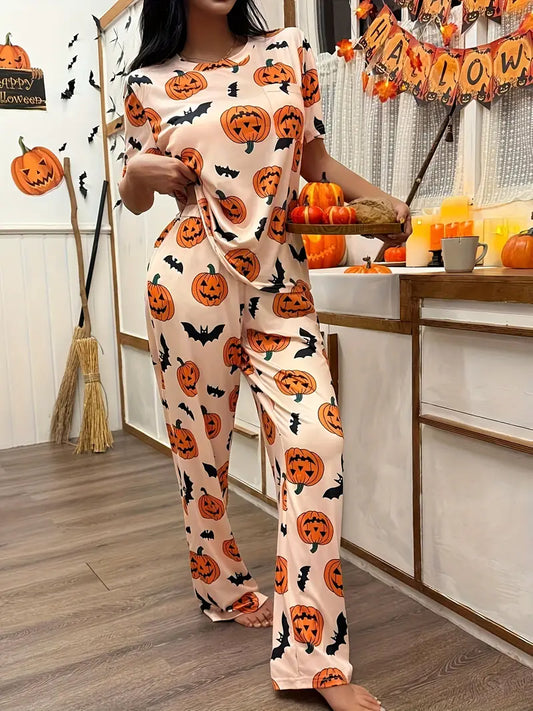 Women's 2pcs Halloween Pajama Set