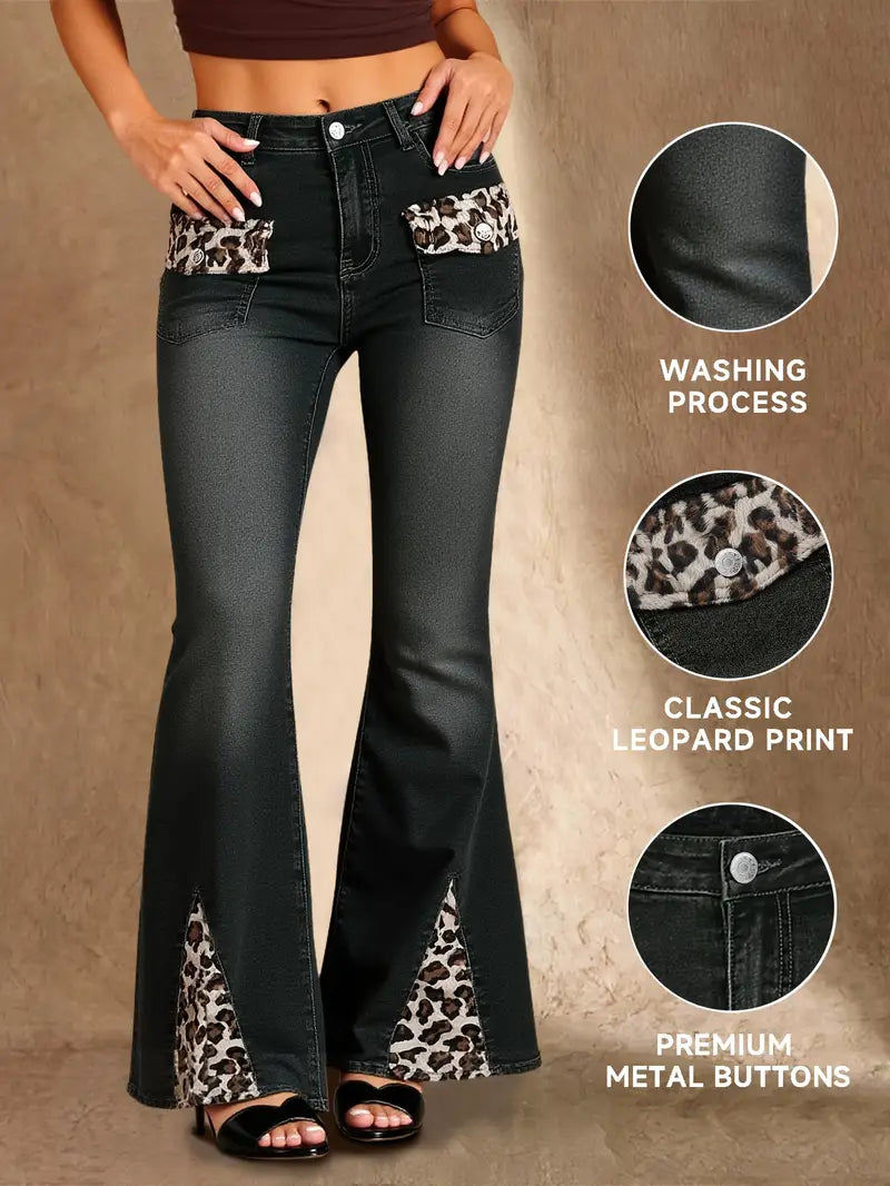 Women'S High-Waisted Flared Jeans