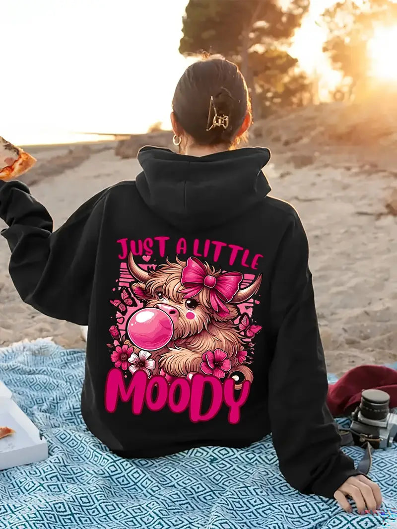 [Embossed Letter Casual Hoodie]