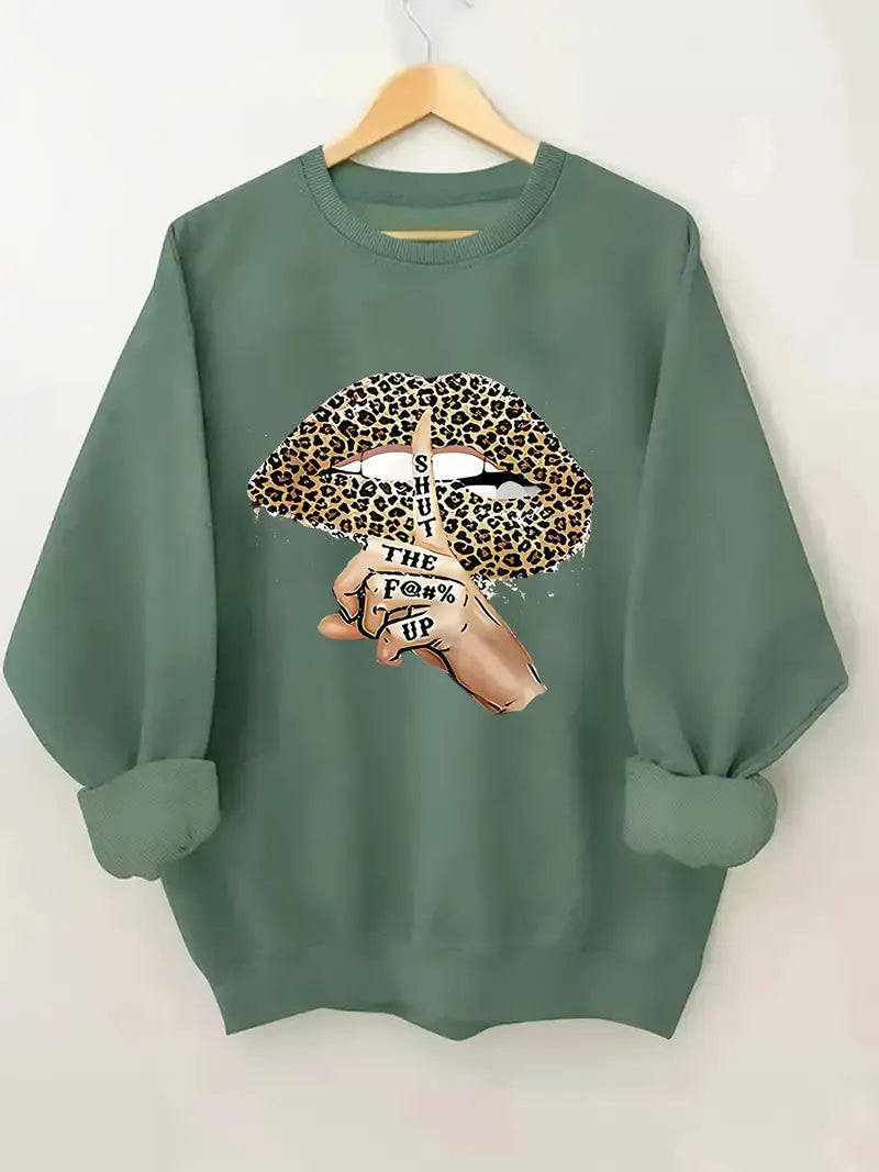 Plus Size Letter Printed sweater